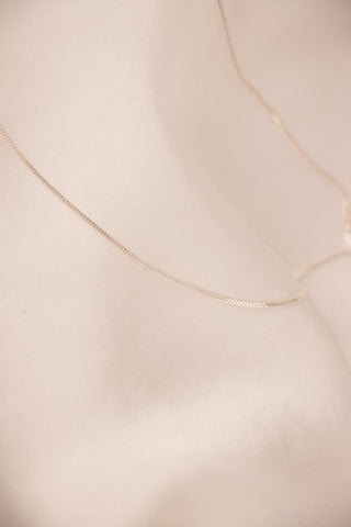 Fine Diamond Curb Necklace - Sterling Silver