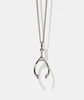 Wishbone Charm Necklace - Sterling Silver