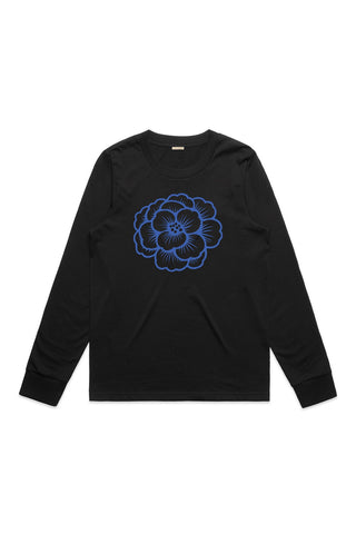 Hydrangea LS Tee - Black