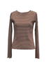 Calliope Top Long Sleeve - Walnut Stripe