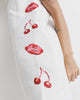 Lips Shift Dress - White