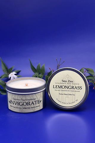 Lemongrass essential oil candle