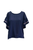 Maeve Top - Navy/Pink