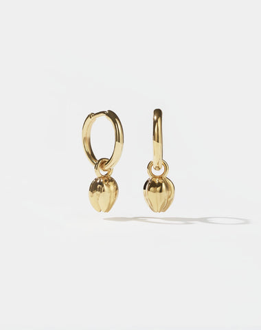 Tulip Charm Earrings - Gold Plated