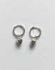 Tulip Charm Earrings - Silver
