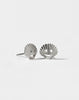 Nell Shell Stud Earrings - Silver