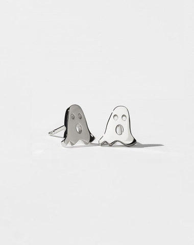 Nell Ghost Stud Earrings - Silver