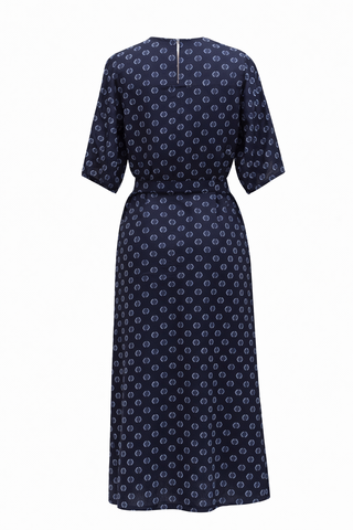Olympia Dress - Midnight Blue Spot