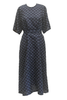 Olympia Dress - Midnight Blue Spot