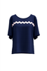 Olympia Top - Navy Pink