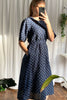 Olympia Dress - Midnight Blue Spot