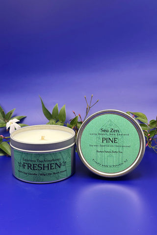 Pine essential oil candle