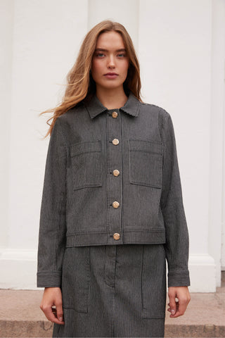 Elyria Jacket - Black Stripe