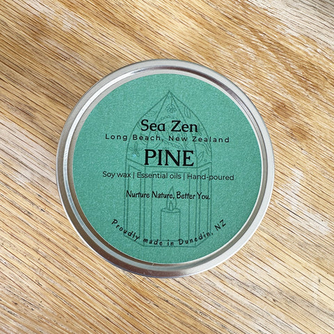 Pine essential oil candle