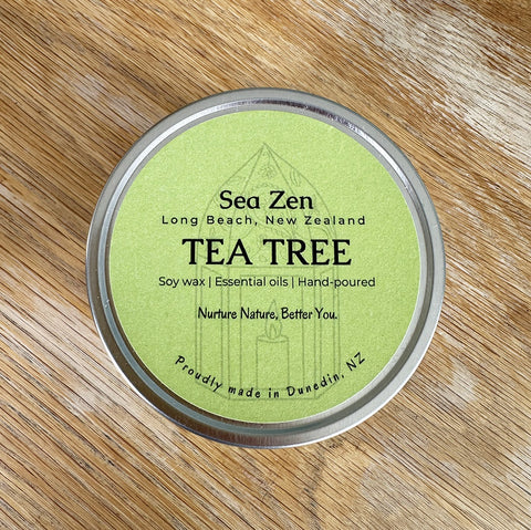 Tea tree essential oil candle