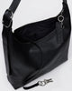 Recycled Leather Shoulder Bag - Black