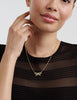 Ribah Crystal Ribbon Bow Necklace
