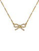 Ribah Crystal Ribbon Bow Necklace