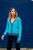 Stichill V Neck Cardigan - Turquoise