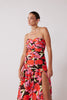 Dolcie Strapless Maxi Dress - Rojo Print