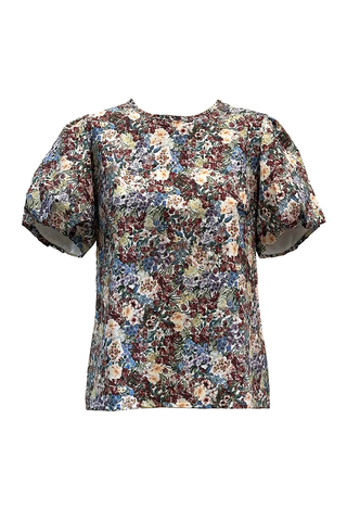 Tilly Tee -Brown Flower Print