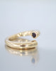 Wave Ring - Gold Plate with Thai Garnet