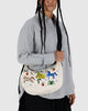 Medium Nylon Crescent Bag - Embroidered Painted Prairie