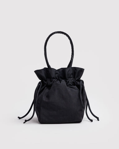 Nylon Drawstring Bag - Black