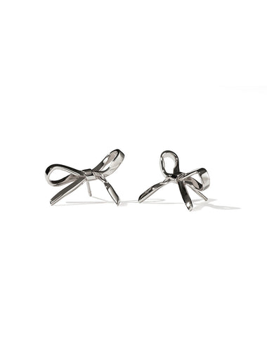 Bow Earrings Medium - Sterling Silver