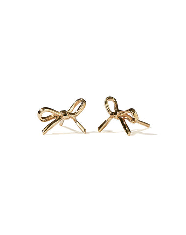 Bow Earrings Small - Gold Plate