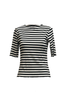 Calliope Top - Black White Stripe