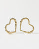 Fizzy Heart Earrings Large - Gold plated