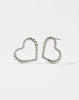 Fizzy Heart Earrings Medium - Silver