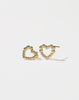 Fizzy Heart Studs - Gold Plated