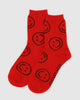 Crew Socks -Red Happy