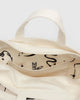 Horizontal Zip Duck Bag - Embroidered Ballet Icons