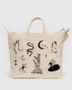 Horizontal Zip Duck Bag - Embroidered Ballet Icons