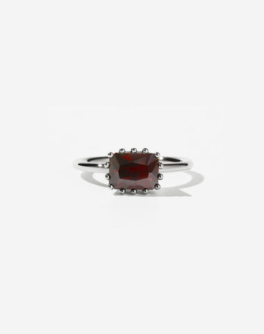 Lucia Ring - Sterling Silver with Thai Garnet