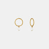 Mini Keshi Pearl Hoops - Gold Plate