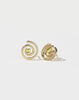 Spiral Studs Set - Gold Plate with Peridot