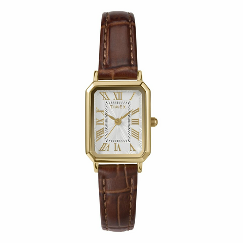 Woman's Rectangle Classic - Brown Strap