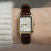 Woman's Rectangle Classic - Brown Strap
