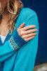 Stichill V Neck Cardigan - Turquoise