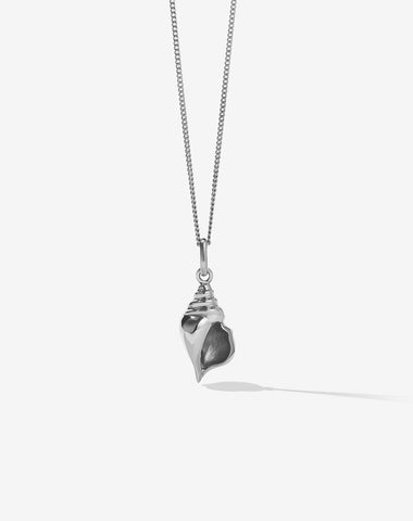 Conch Charm Necklace - Sterling Silver