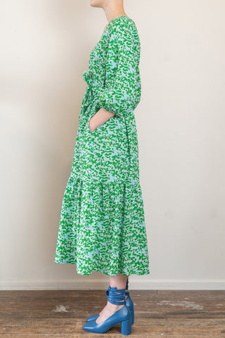 Lulu Dress - Green Floral