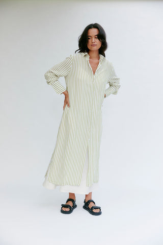 Nicholson Dress - Wasabi Stripe