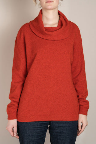 Cowl Neck Sweater - Strawberry