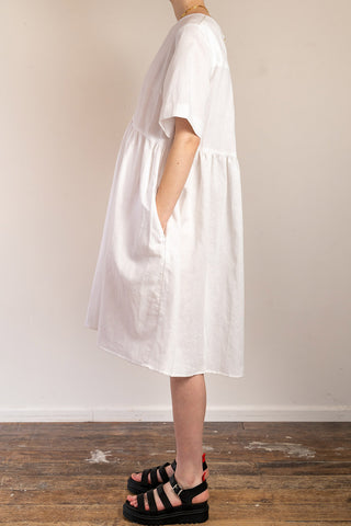 Eden Midi Dress- Crisp White