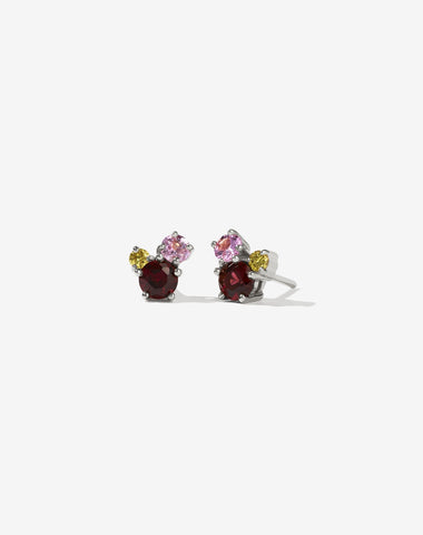 Bisous Cluster Earrings - Sterling Silver