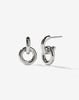 Deux Halo Earrings - Sterling Silver